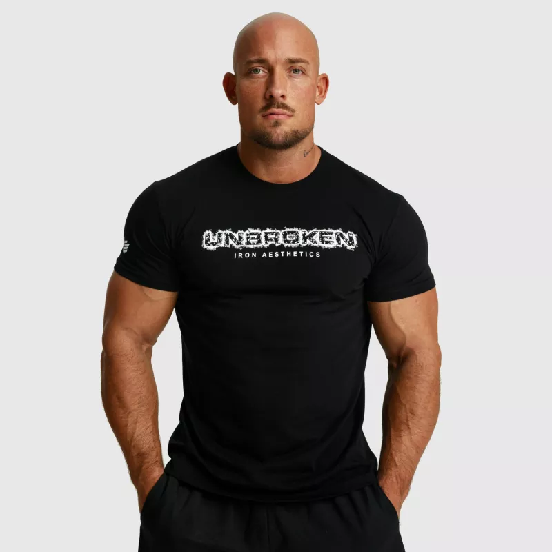 Tricou fitness pentru bărbați Iron Aesthetics Unbroken, negru-5