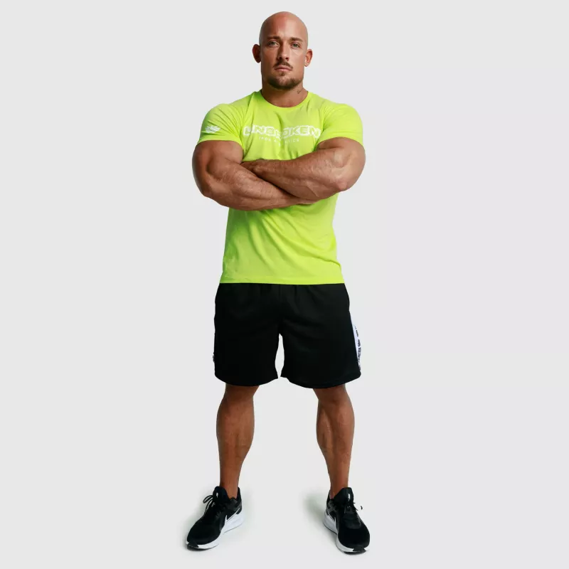 Tricou fitness pentru bărbați Iron Aesthetics Unbroken, verde lime-6