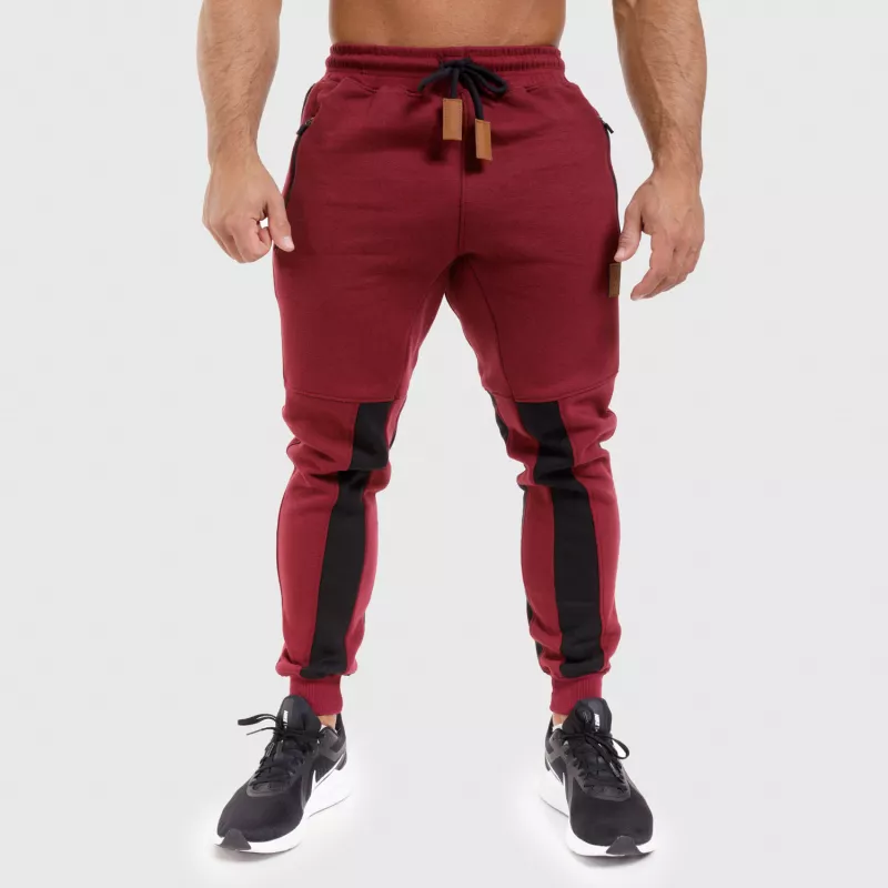 Pantaloni de trening Jogger Iron Aesthetics Element, vișinii-2