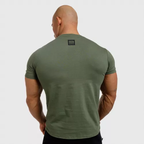 Tricou fitness pentru bărbați Iron Aesthetics Boxed, verde armată