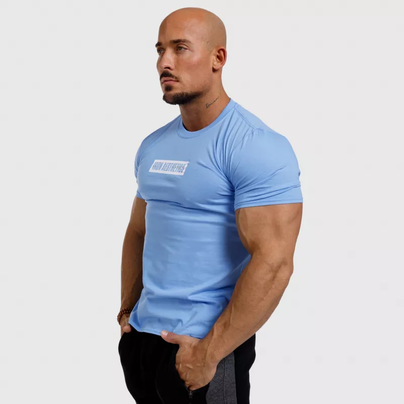 Tricou fitness pentru bărbați Iron Aesthetics Boxed, albastru-5