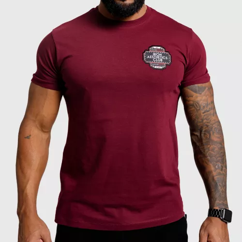 Tricoul fitness pentru bărbați Iron Aesthetics Badge, vișiniu