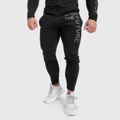 Pantaloni de trening Slim Fit pentru bărbați Beyond the Future, negrii