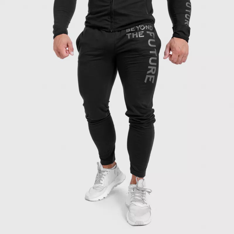 Pantaloni de trening Slim Fit pentru bărbați Beyond the Future, negrii-1