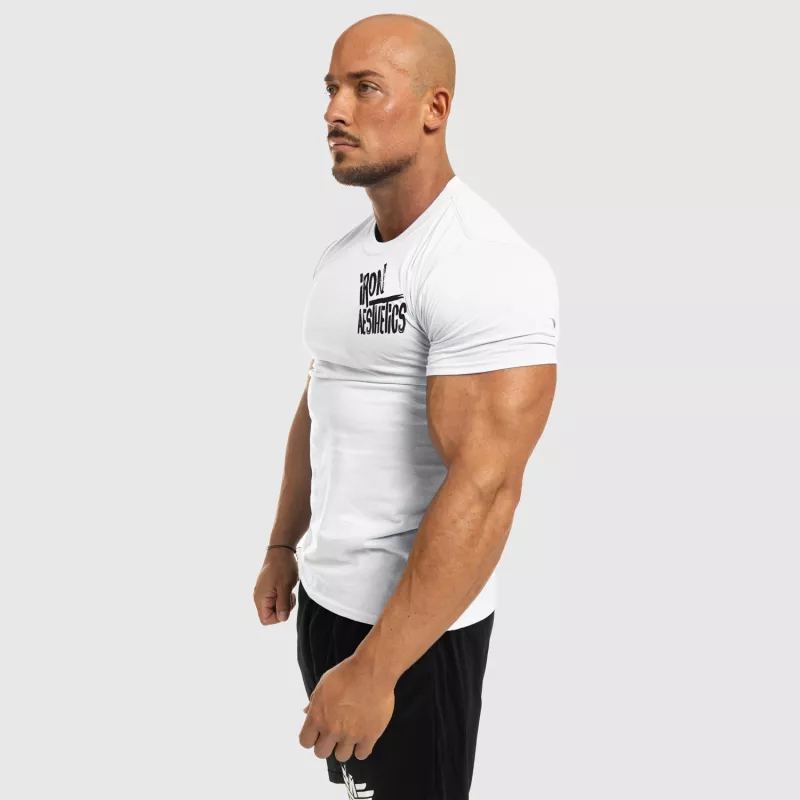 Tricou fitness pentru bărbați Iron Aesthetics Splash, alb-6