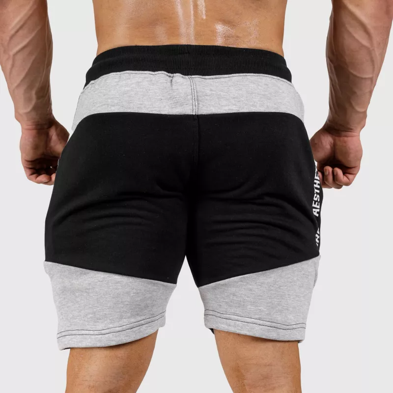 Pantaloni scurți de trening pentru bărbați Iron Aesthetics Panels, negrii-3