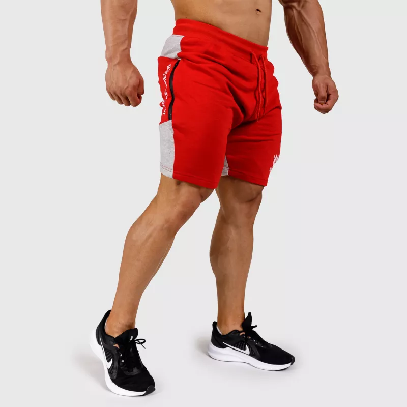 Pantaloni scurți de trening pentru bărbați Iron Aesthetics Panels, roșii-6
