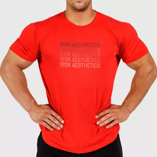 Tricou fitness pentru bărbați Iron Aesthetics Shades, roșu