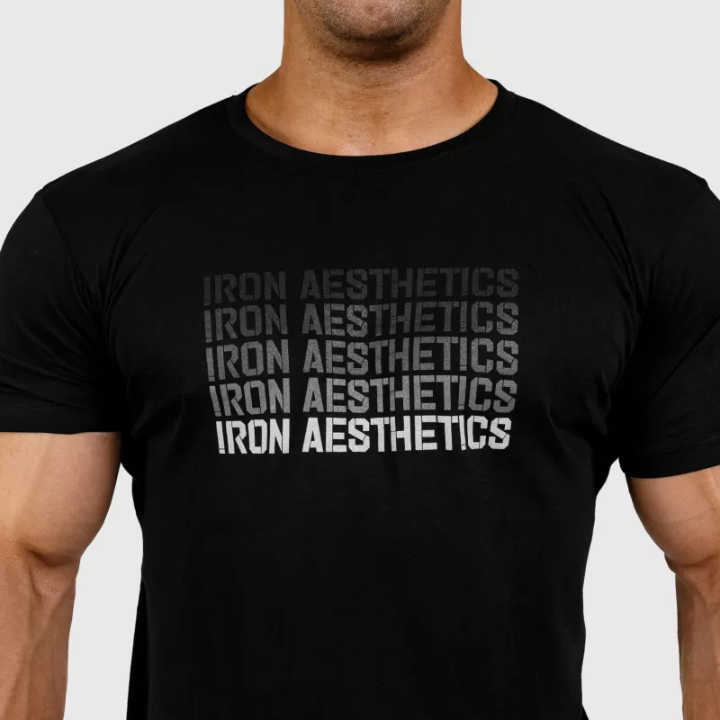 Tricou fitness pentru bărbați Iron Aesthetics Shades, negru-3