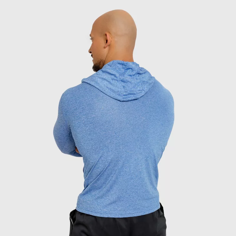 Bluză pentru bărbați cu glugă Iron Aesthetics Active Fit, albastră-7