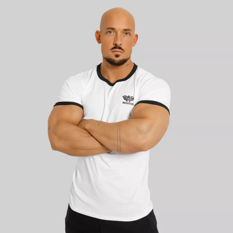 Tricou sport pentru bărbați Iron Aesthetics Ring, alb-4