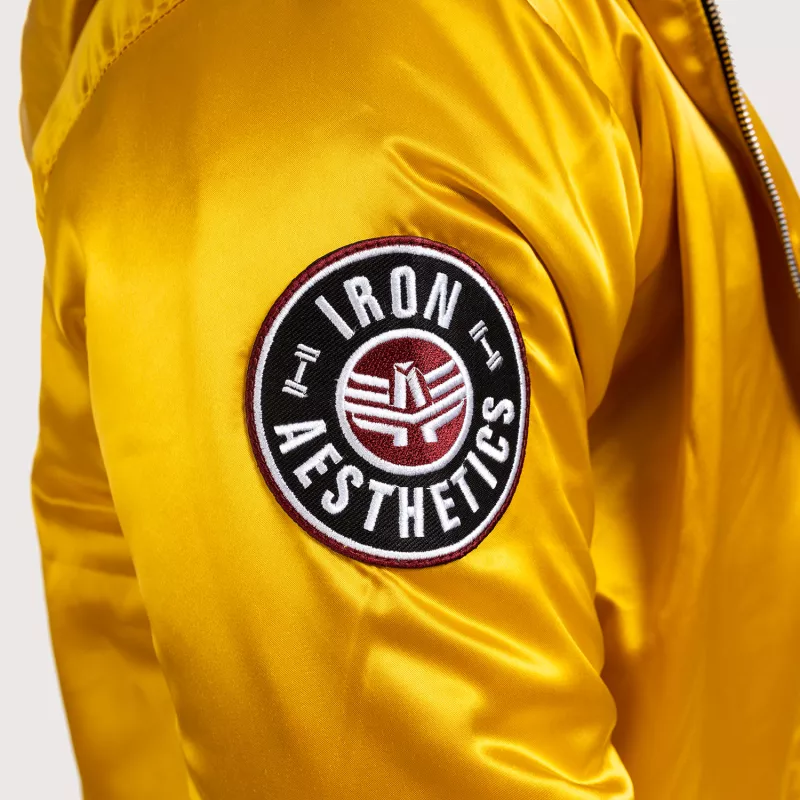 Jachetă pentru bărbaţi cu blană Iron Aesthetics, galbenă-8
