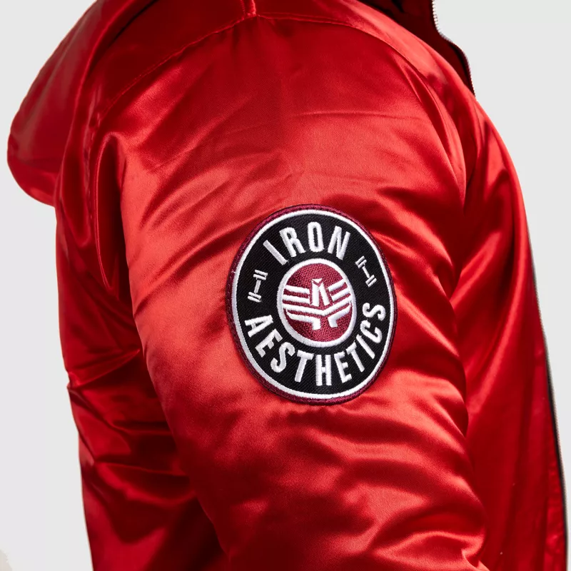 Jachetă pentru bărbaţi cu blană Iron Aesthetics, roșie-8