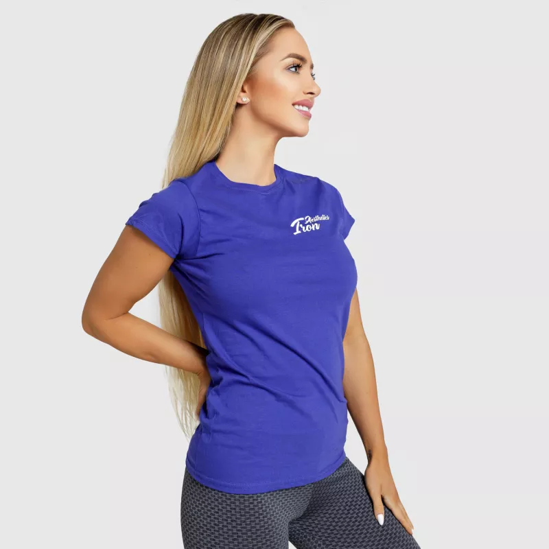 Tricou fitness pentru femei Iron Aesthetics Fit, albastru-2