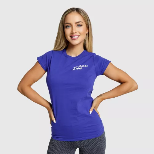 Tricou fitness pentru femei Iron Aesthetics Fit, albastru