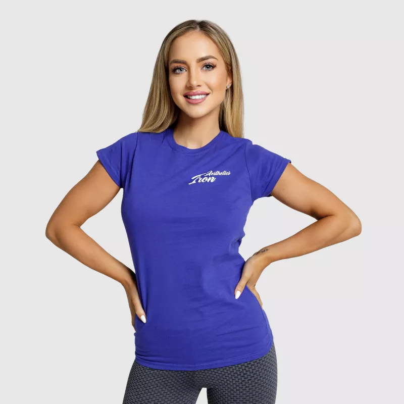 Tricou fitness pentru femei Iron Aesthetics Fit, albastru-1