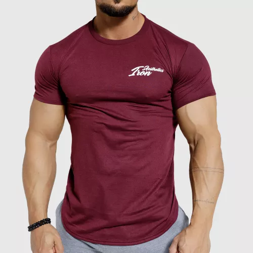 Tricou sport pentru bărbați Iron Aesthetics Curve, vișiniu - produs defect
