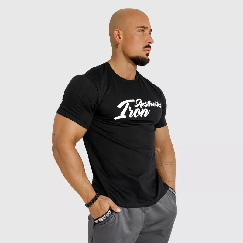 Tricou fitness pentru bărbați Iron Aesthetics Puff, negru-4