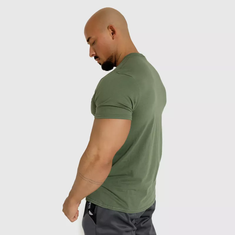 Tricou fitness pentru bărbați Iron Aesthetics Puff, verde armată-6