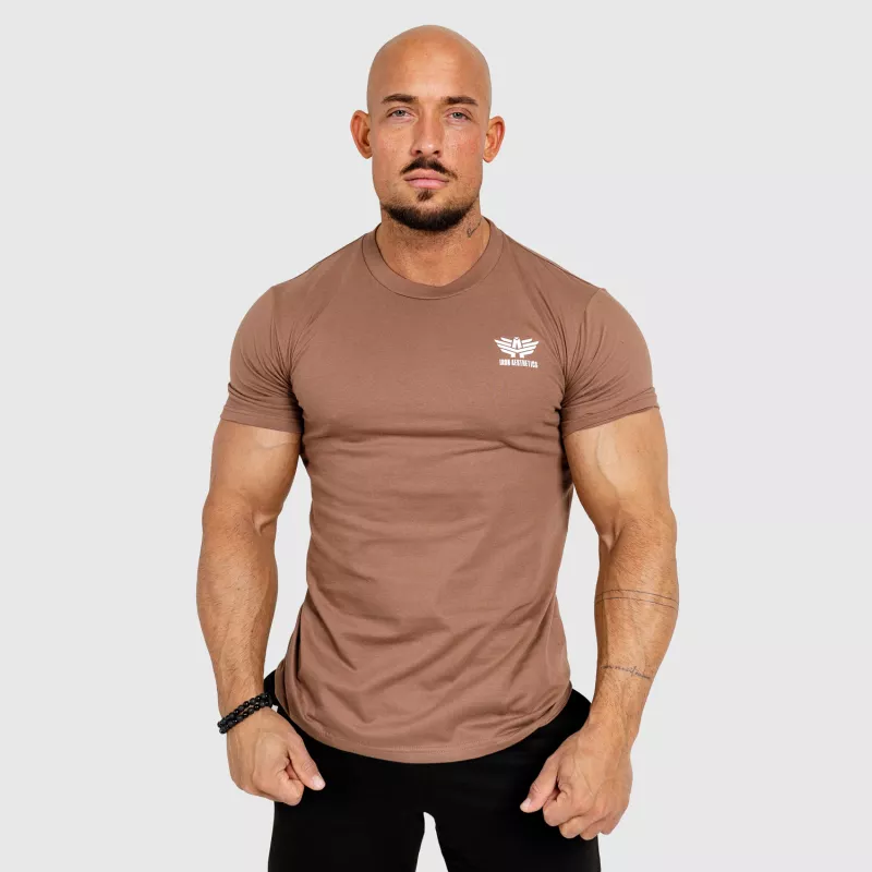 Tricou fitness pentru bărbați Iron Aesthetics Resist, maro-4