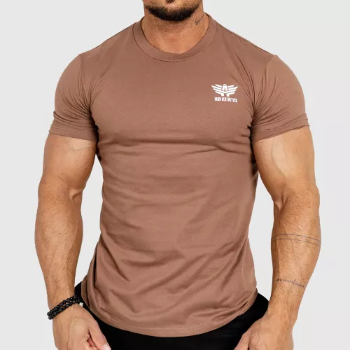 Tricou fitness pentru bărbați Iron Aesthetics Resist, maro