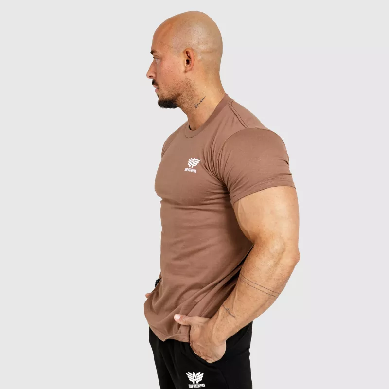 Tricou fitness pentru bărbați Iron Aesthetics Resist, maro-3