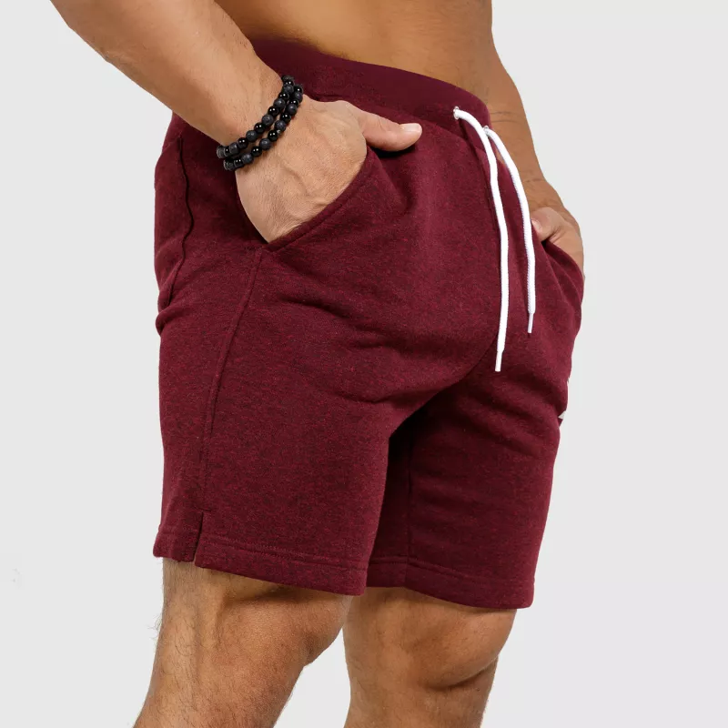 Pantaloni scurți de trening pentru bărbați Iron Aesthetics Twist, vișinii-2