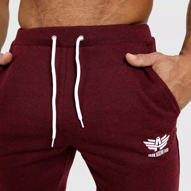 Pantaloni scurți de trening pentru bărbați Iron Aesthetics Twist, vișinii-5