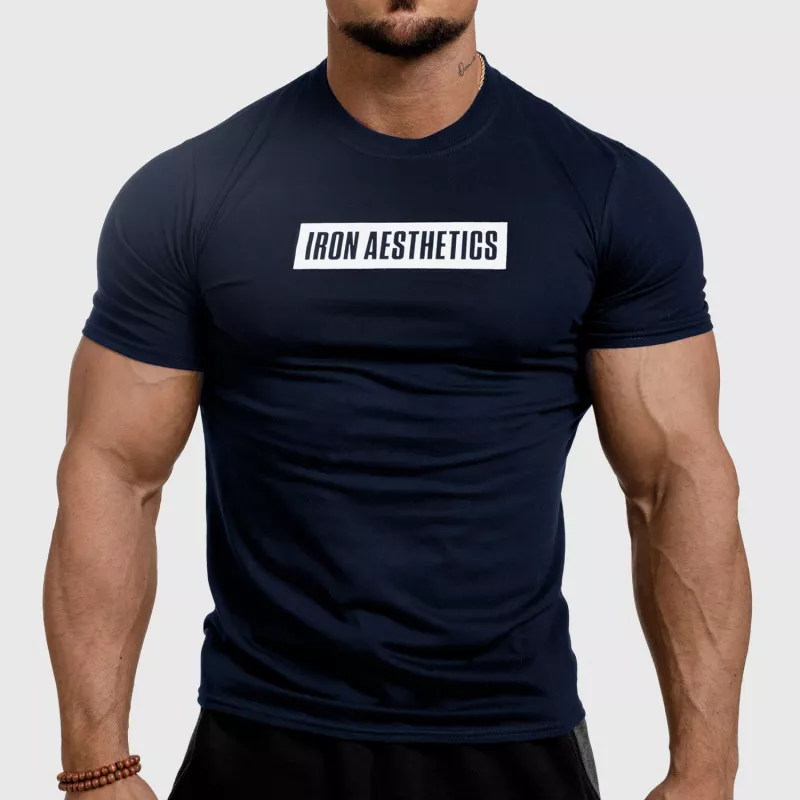 Tricou funcțional pentru bărbați Iron Aesthetics Vibe, navy-1