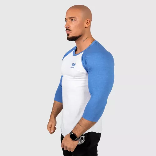 Tricou 3/4 pentru bărbați Iron Aesthetics Outline, white/blue