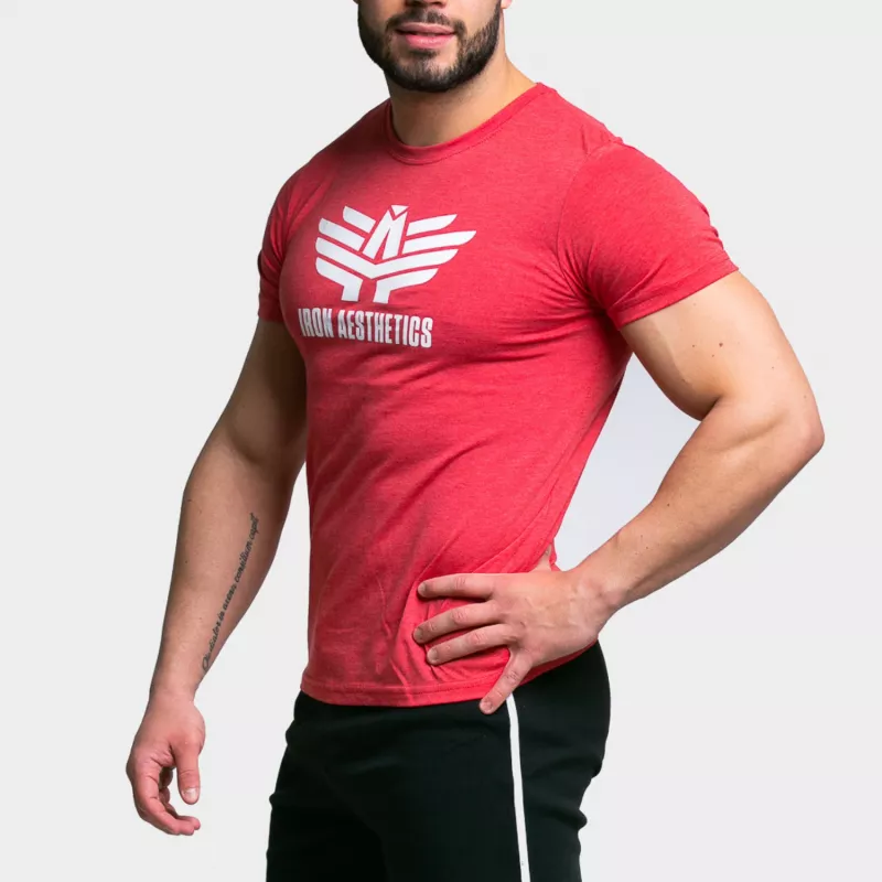 Tricou sport pentru bărbați Iron Aesthetics Fitsy, roșu-1