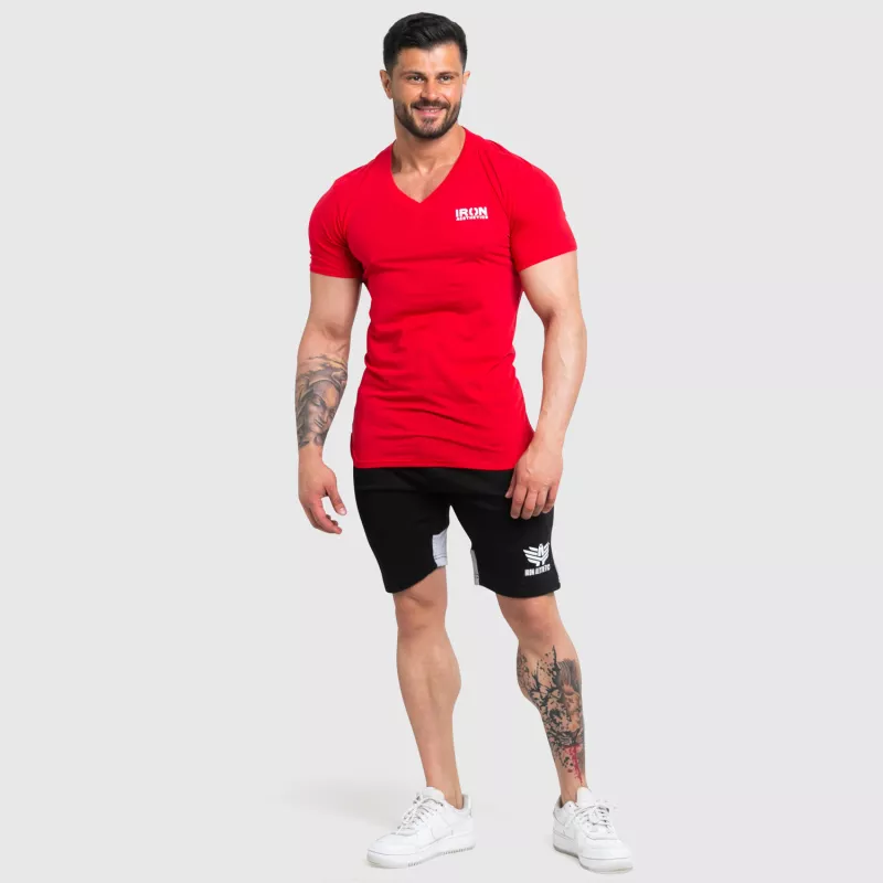 Tricou fitness pentru bărbați Iron Aesthetics Explore, roșu-3