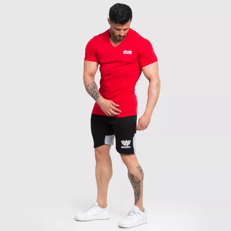 Tricou fitness pentru bărbați Iron Aesthetics Explore, roșu-4
