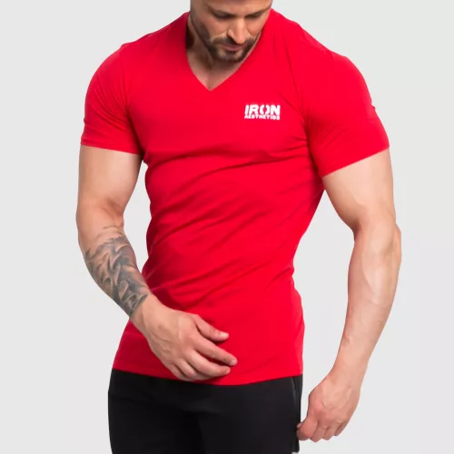 Tricou fitness pentru bărbați Iron Aesthetics Explore, roșu