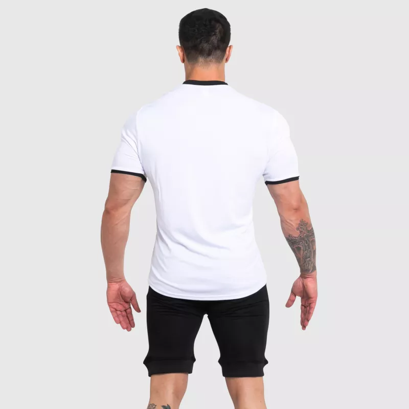 Tricou sport funcțional Iron Aesthetics Collar, white/black-7