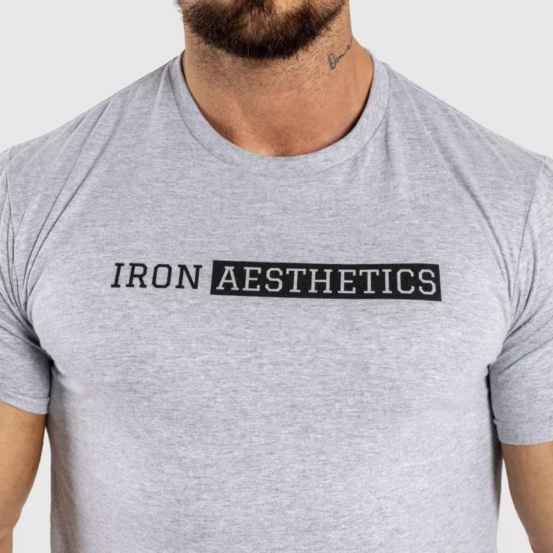 Tricou sport pentru bărbați Iron Aesthetics Shadow, gri-5