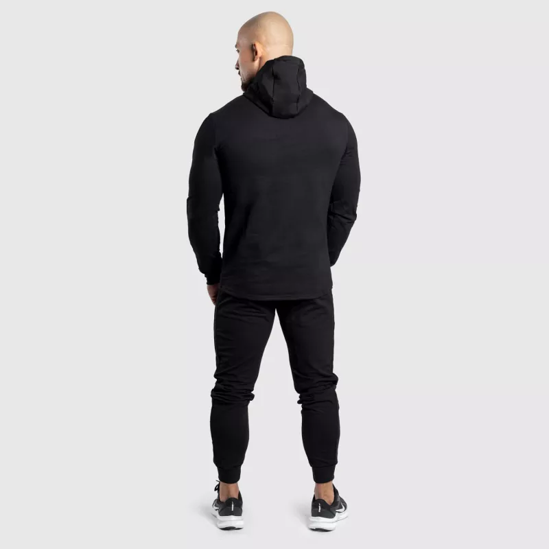 Pantaloni sport de trening bărbați Iron Aesthetics Rise, negri-10