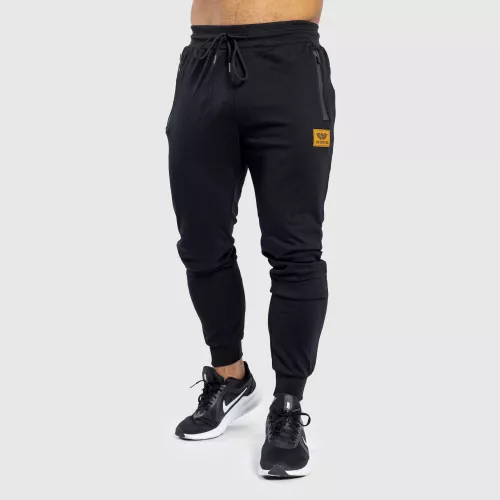 Pantaloni sport de trening bărbați Iron Aesthetics Emblem, negri