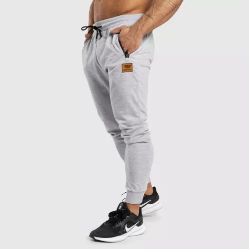 Pantaloni sport de trening bărbați Iron Aesthetics Emblem, gri