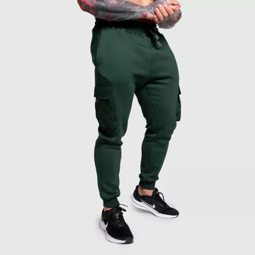Pantaloni de trening bărbați Iron Aesthetics Cargo Joggers, verzi