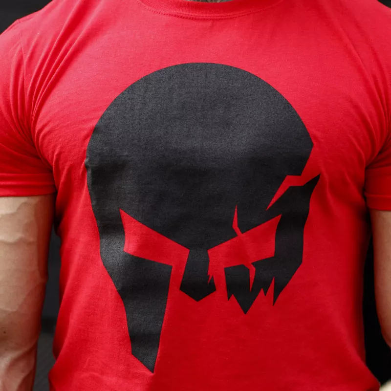 Tricou Ultrasoft Iron Aesthetics Skull, roșu-5