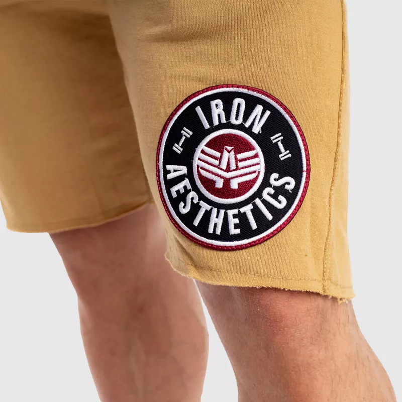 Pantaloni scurți pentru bărbați Iron Aesthetics Circle, culoarea nisipului-9