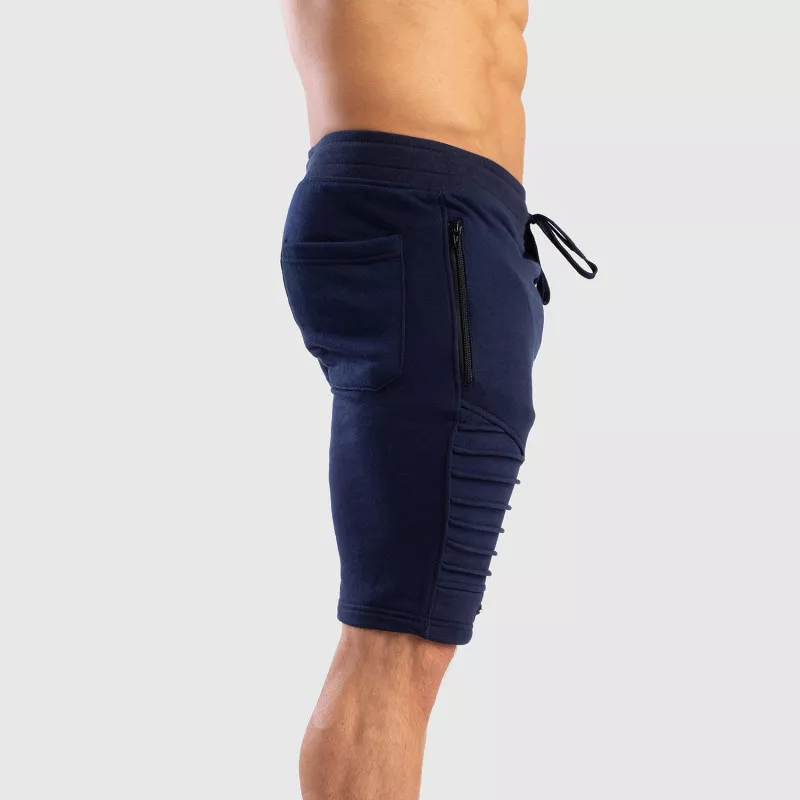 Pantaloni scurți de trening pentru bărbați Iron Aesthetics RAGGED, albaștrii-7