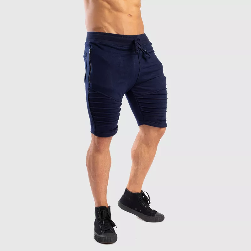 Pantaloni scurți de trening pentru bărbați Iron Aesthetics RAGGED, albaștrii-10