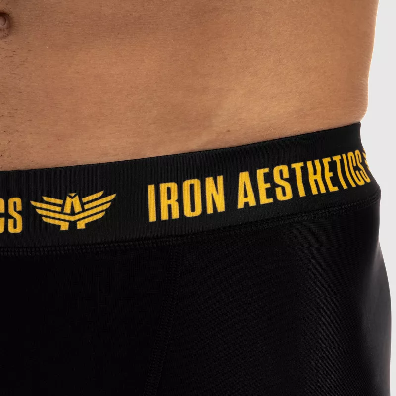 Colanți pentru bărbați Iron Aesthetics Net Camo Yellow-4
