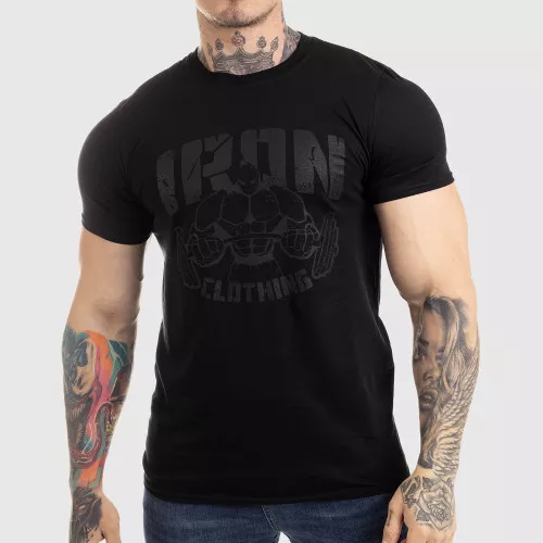 Tricou Ultrasoft IRON MAN, black on black
