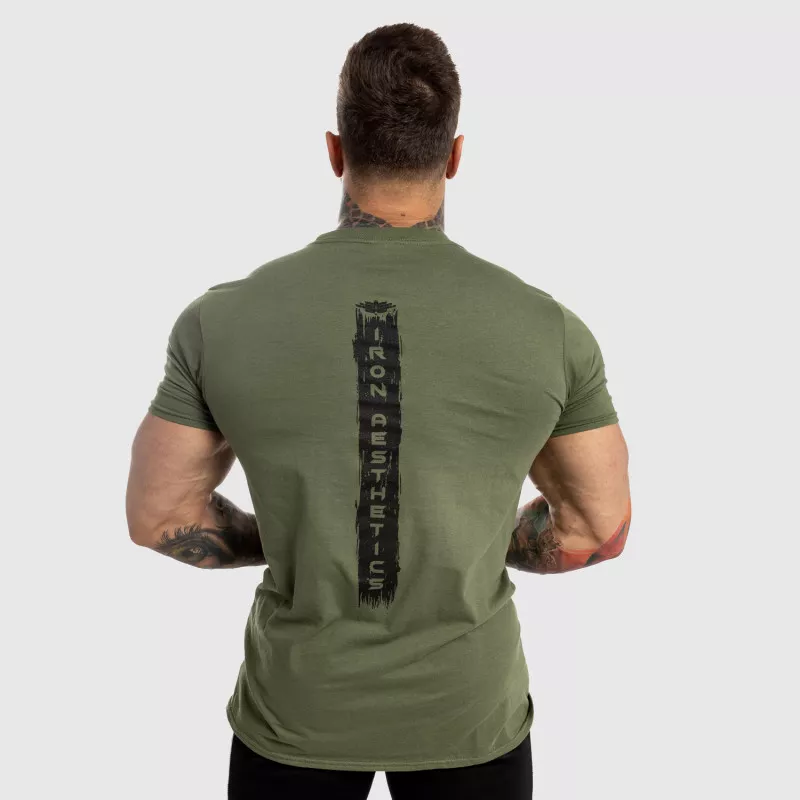 Tricou fitness pentru bărbați Iron Aesthetics Force, verde-2