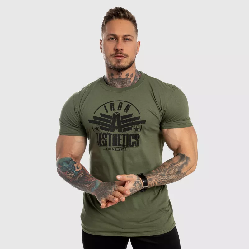 Tricou fitness pentru bărbați Iron Aesthetics Force, verde-3
