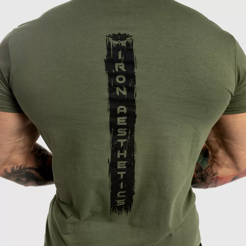 Tricou fitness pentru bărbați Iron Aesthetics Force, verde-4