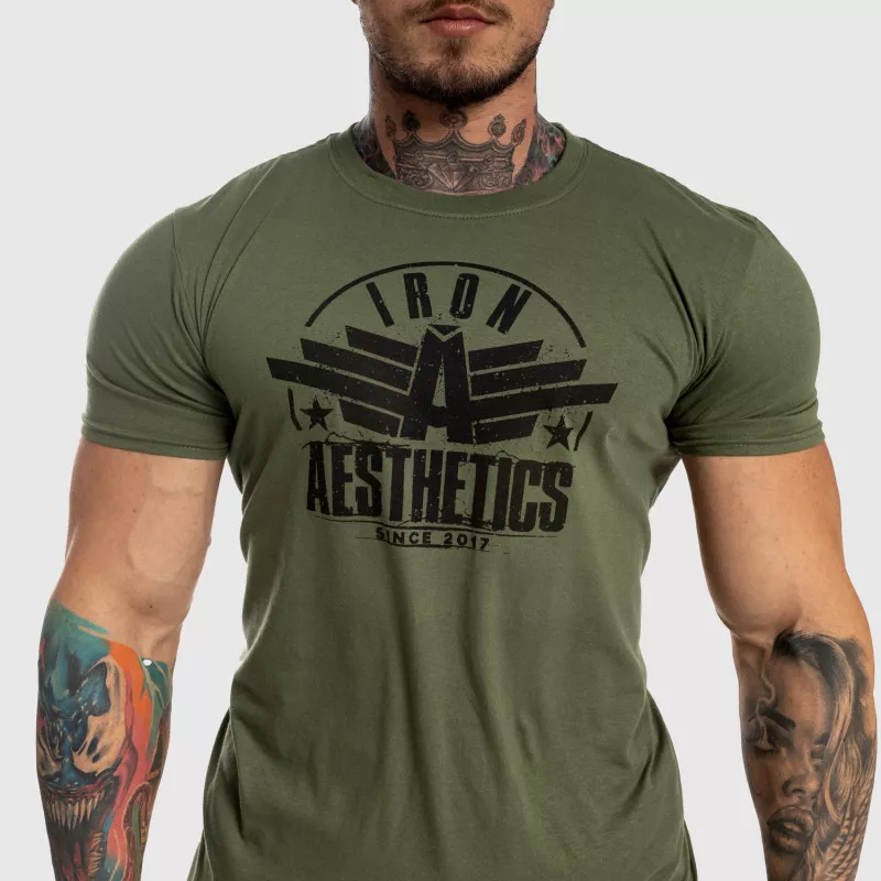 Tricou fitness pentru bărbați Iron Aesthetics Force, verde-5
